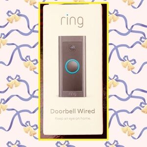 🎉🆕🎉 Ring Doorbell Wired - Black NIB